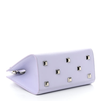 Salvatore Ferragamo Hammered Calfskin Small The Studio Box Bag Lavender 4 of 10