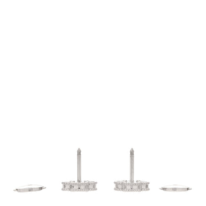 Van Cleef & Arpels 18K White Gold Mother of Pearl Sweet Alhambra Earrings 3 of 5