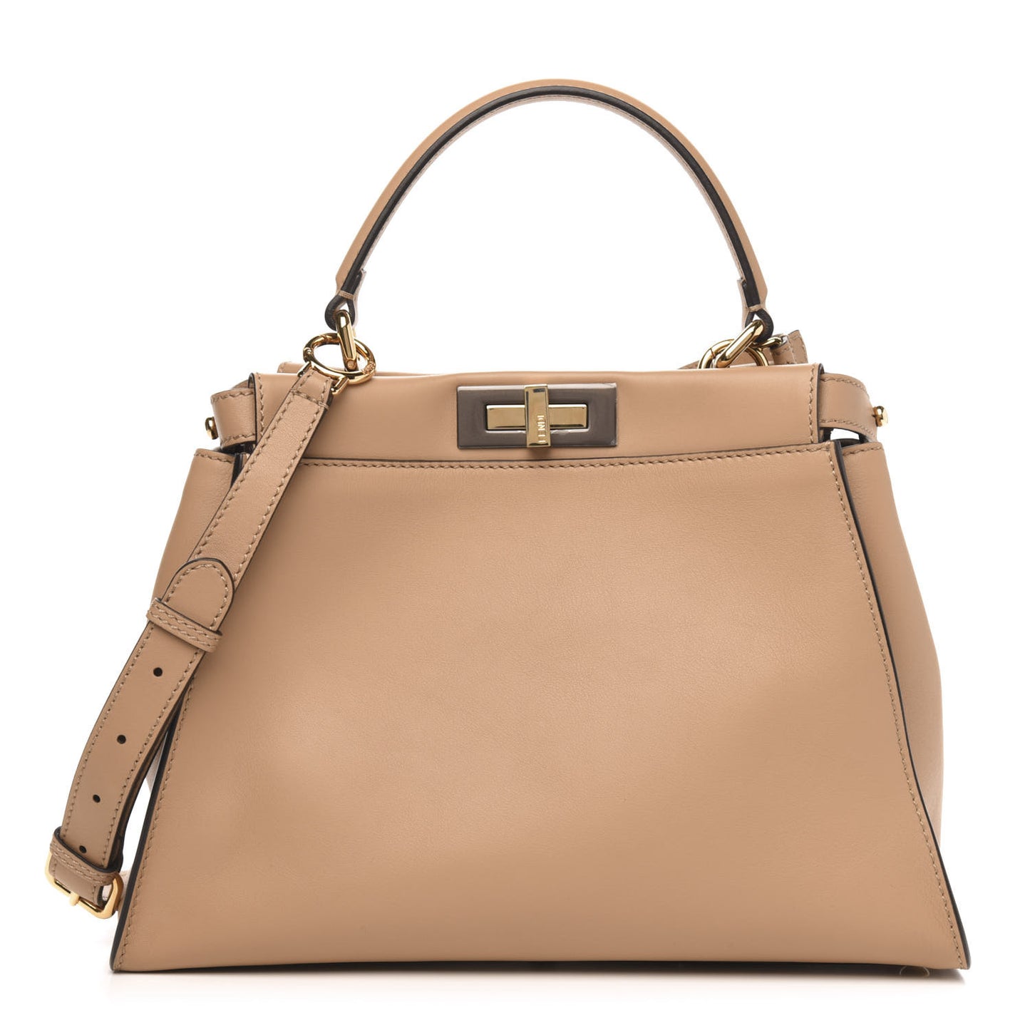 Vitello Seta Medium Peekaboo Iconic Satchel Cuoio