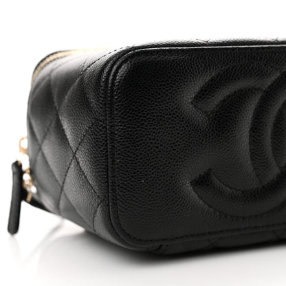 Chanel Caviar Quilted Small Vanity Case With Chain Black 9 of 14