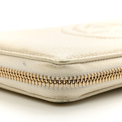 Gucci Pebbled Calfskin Soho Zip Around Wallet Off White 11 of 11