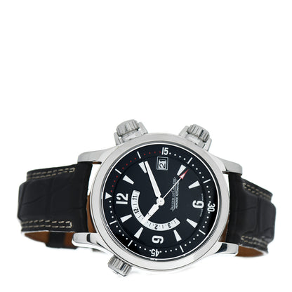 Jaeger-LeCoultre Stainless Steel Alligator 41.5mm Master Compressor Memovox Automatic Watch Black 146.8.97/1 2 of 5