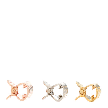 Louis Vuitton Metallic Nanogram Hair Accessories Gold Rose Gold Silver 3 of 6