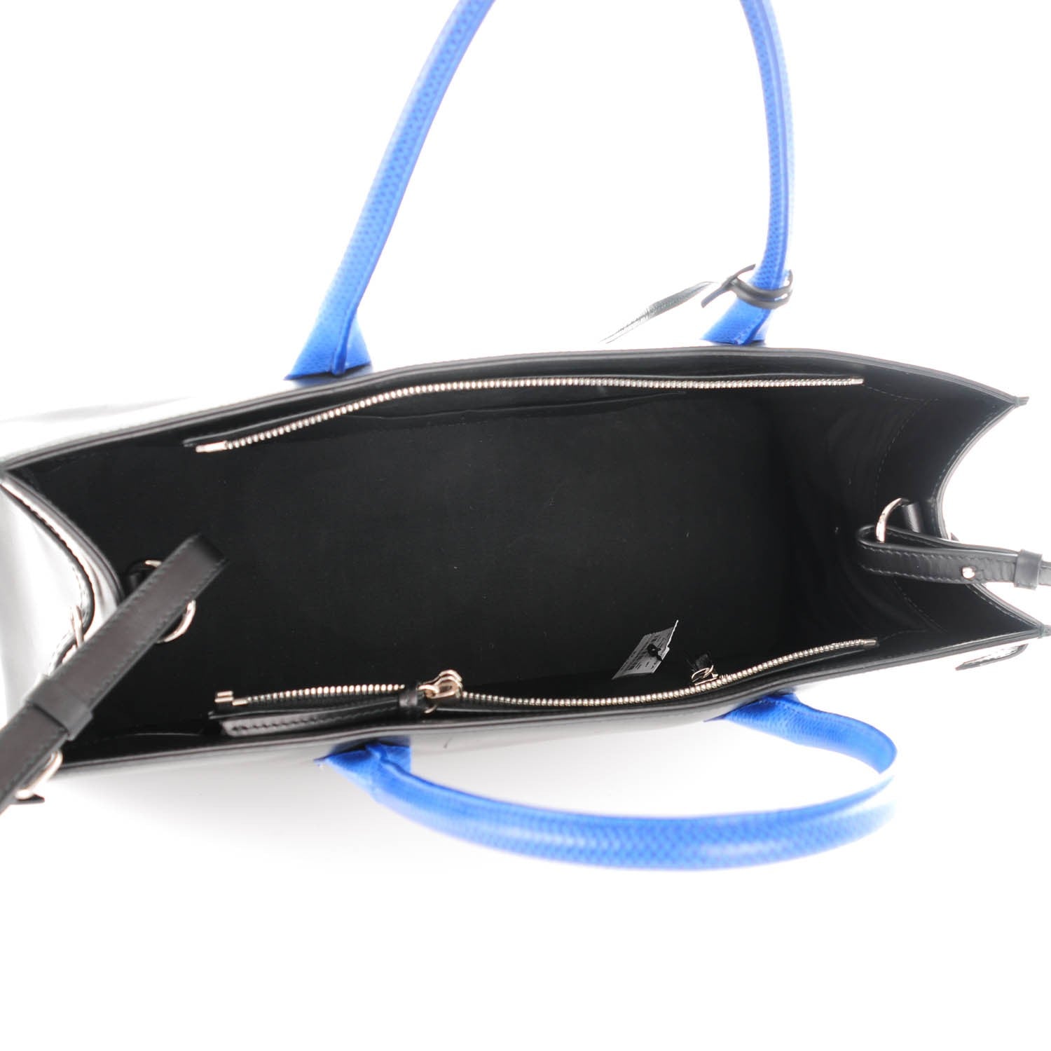 Balenciaga Calfskin Karung S Padlock Nude Work Black Electric Blue 5 of 7