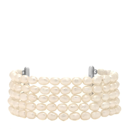 Tiffany Sterling Silver Pearl 5 Strand Bracelet 1 of 3