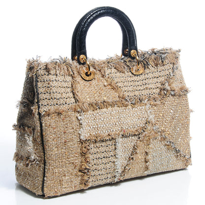 Christian Dior Tweed Patchwork Crocodile Large Diorissimo 3 of 8