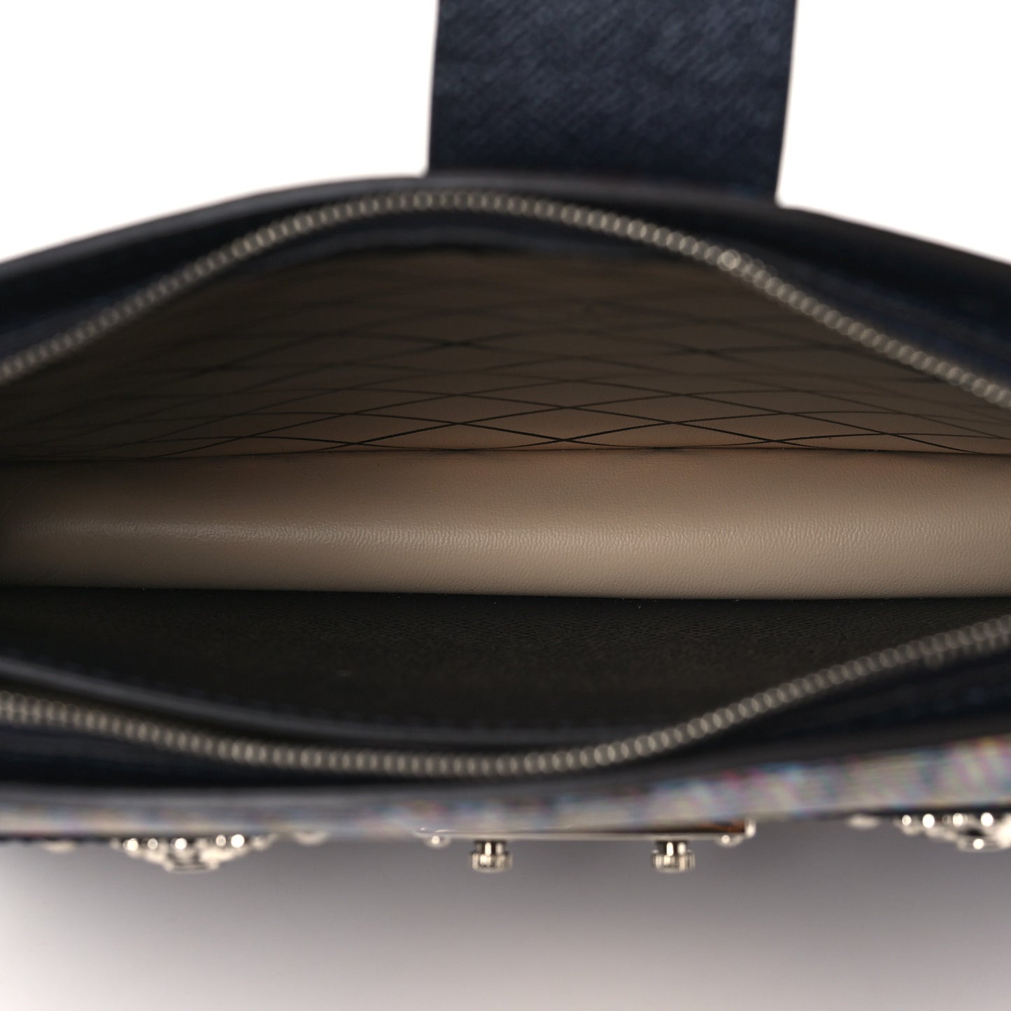 Calfskin Monogram LV Pop Trunk Clutch Blue