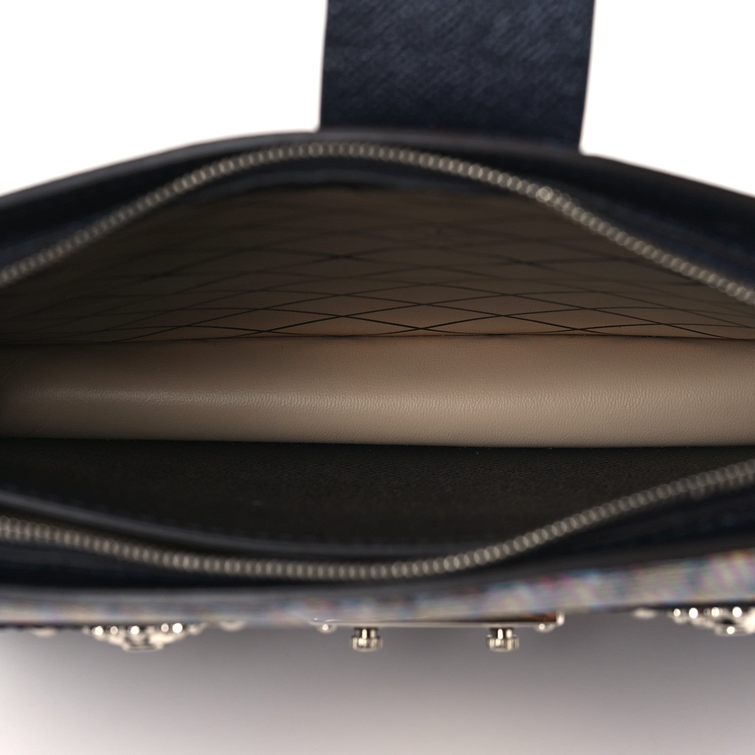 Louis Vuitton Calfskin Monogram LV Pop Trunk Clutch Blue 5 of 8
