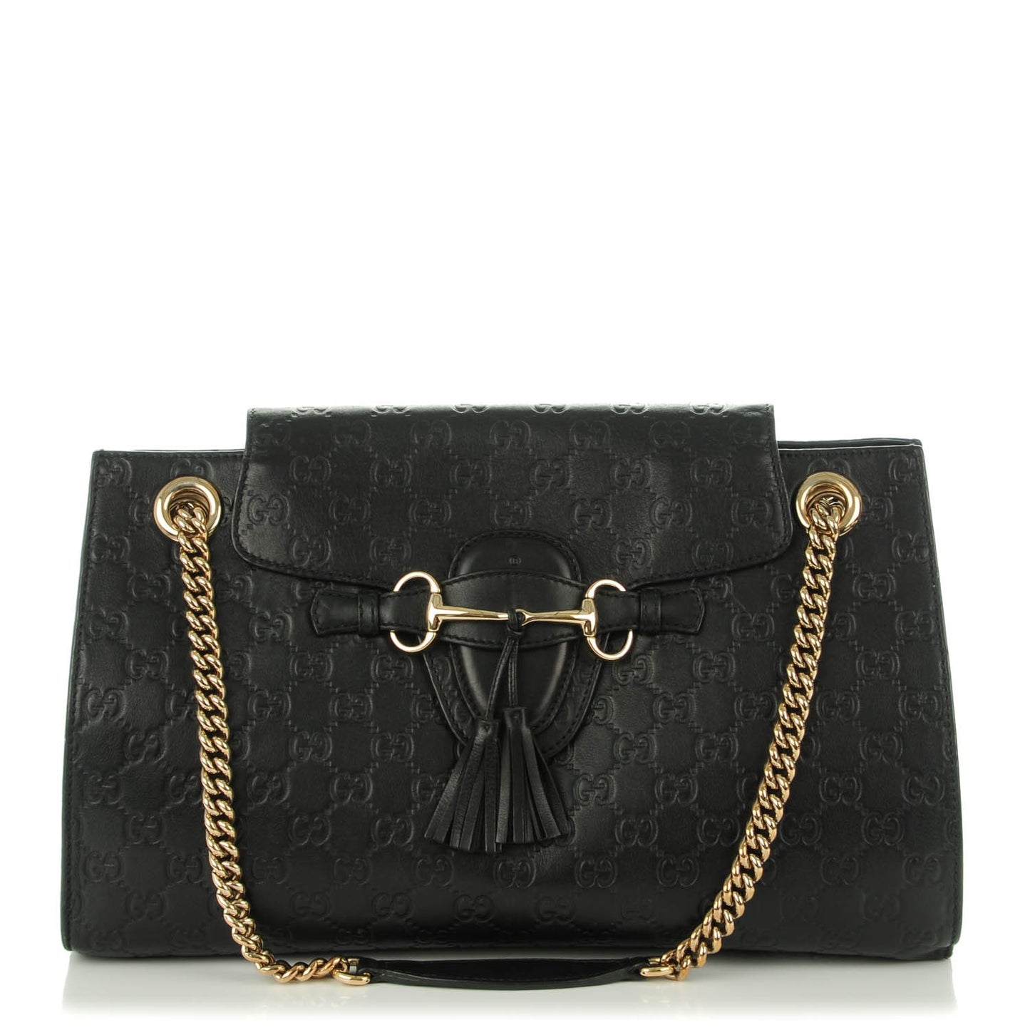 Guccissima Large Emily Chain Shoulder Bag Black