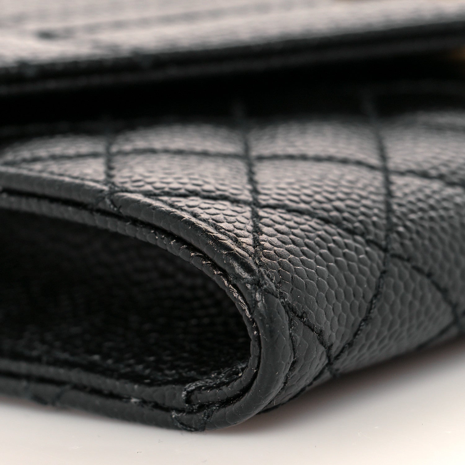 Saint Laurent Grain De Poudre Textured Mixed Matelasse Triquilt Small Monogram Envelope Wallet Black 8 of 10