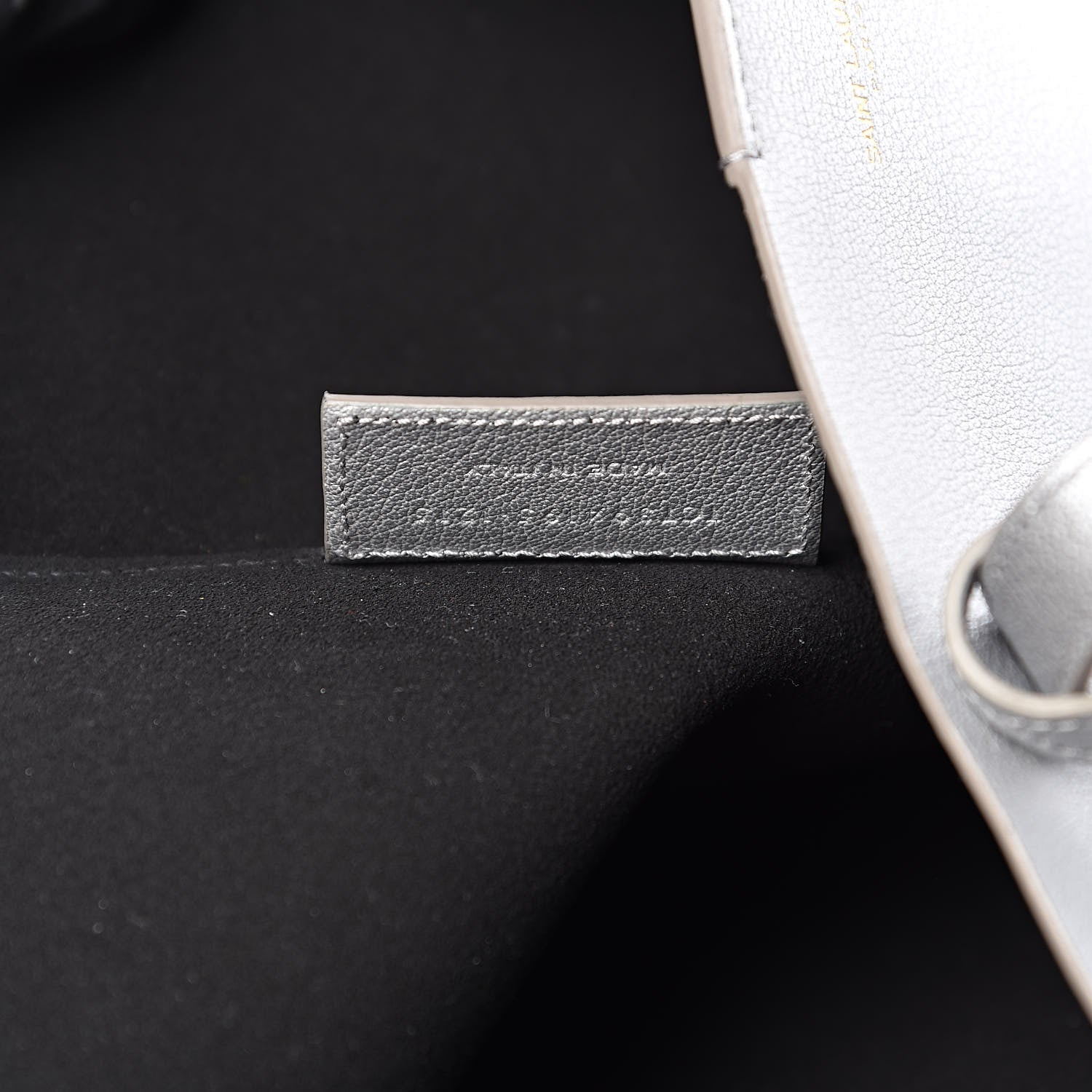 Saint Laurent Metallic Calfskin Large Shopping Tote Silver 8 of 11