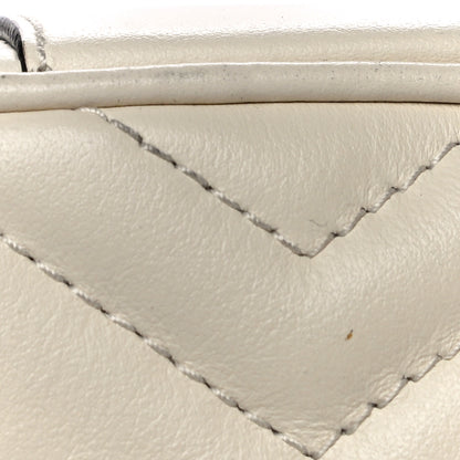 Gucci Calfskin Matelasse Mini GG Marmont Shoulder Bag White 19 of 21
