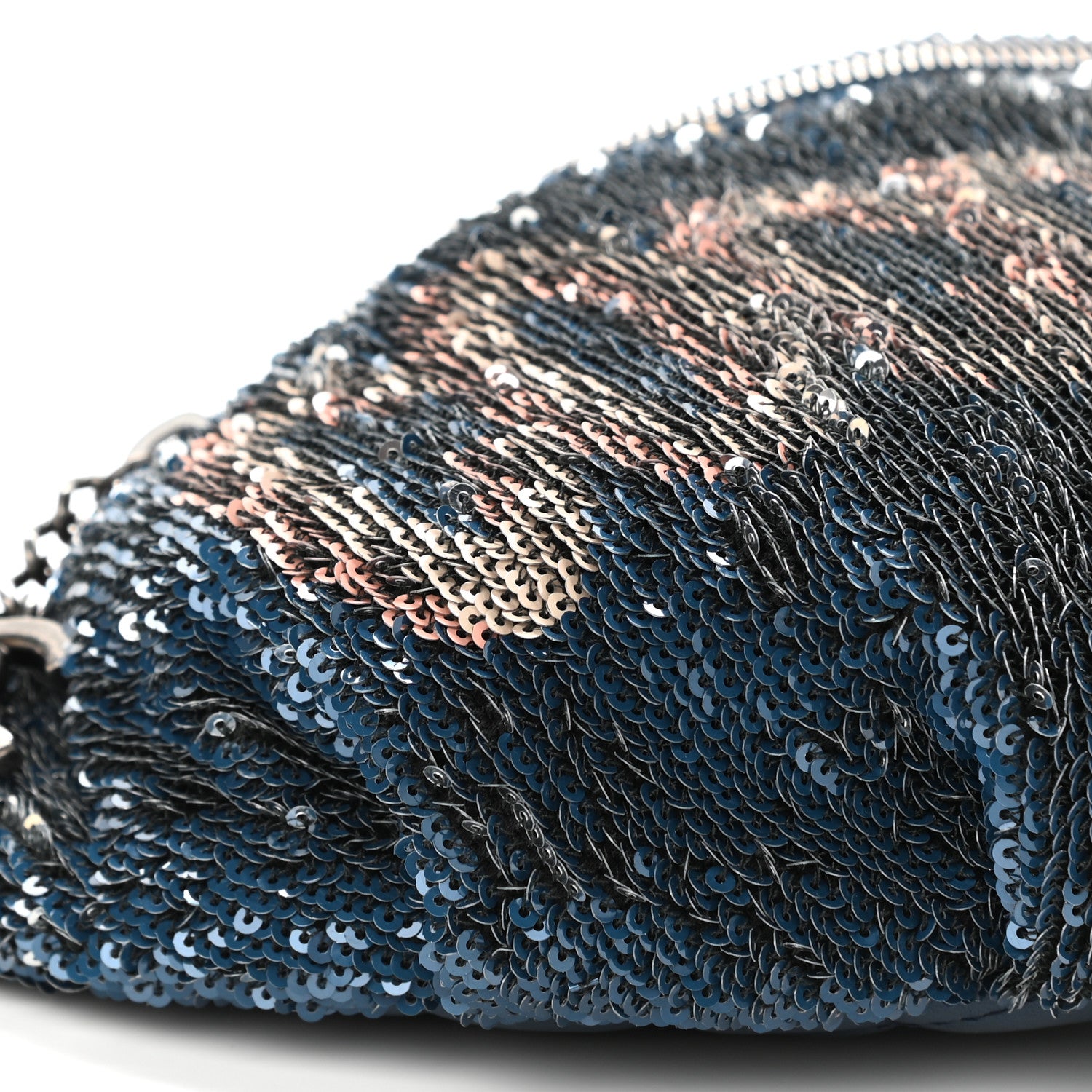 Chanel Sequin Coco Cuba Waist Bag Fanny Pack Blue Pink 9 of 11