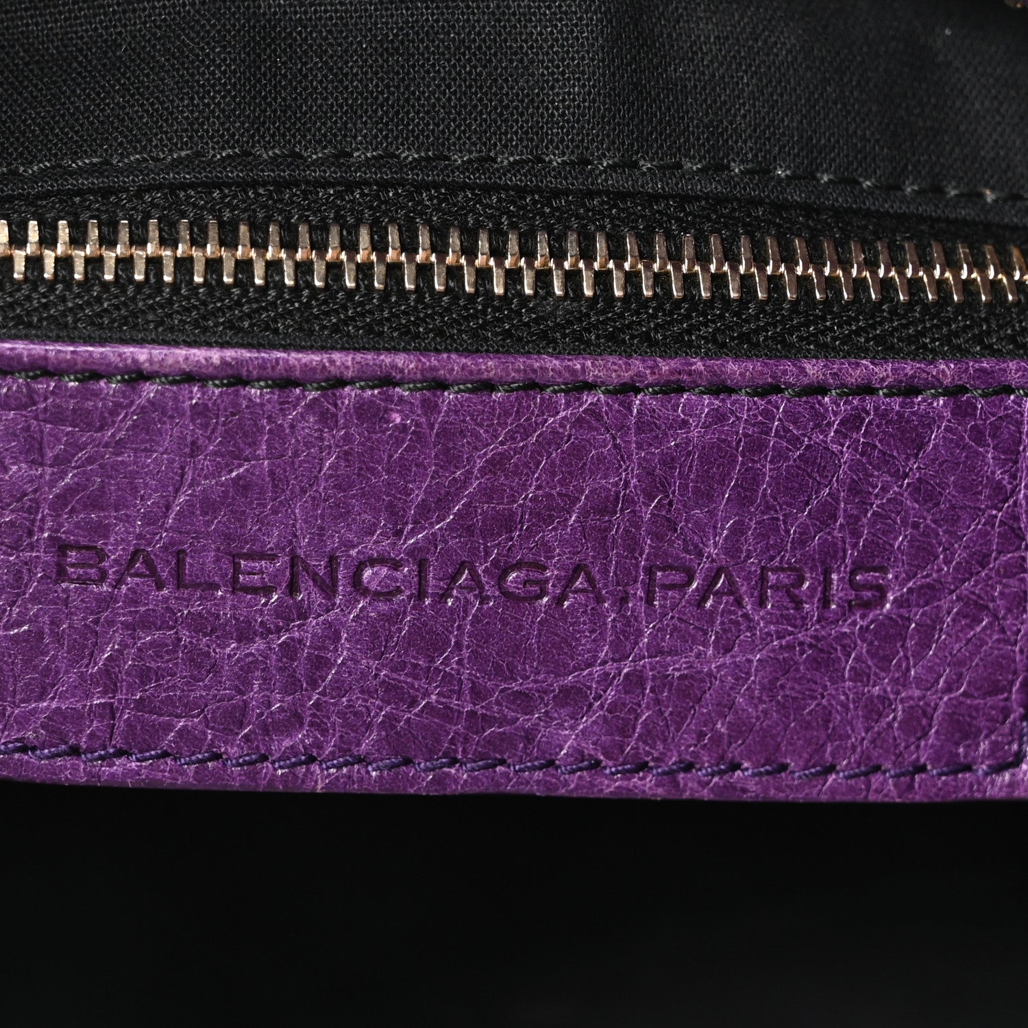 Balenciaga Agneau Classic Gold Hardware Velo Dark Violet 6 of 10