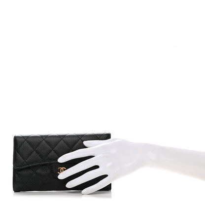 Chanel Caviar Quilted Large Flap Wallet Black 2 of 10