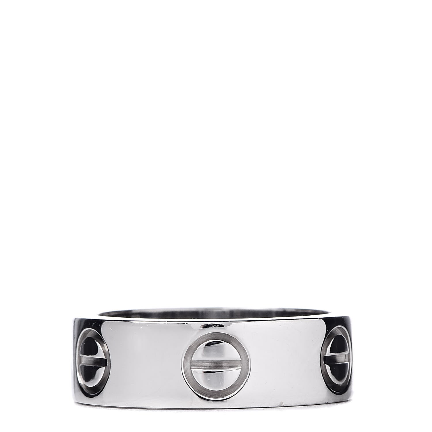 Cartier 18K White Gold 5.5mm LOVE Ring 48 4.5 1 of 4