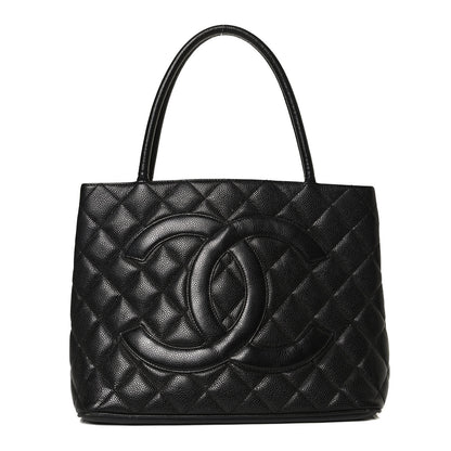 Chanel Caviar Quilted Medallion Tote Black 1 of 17