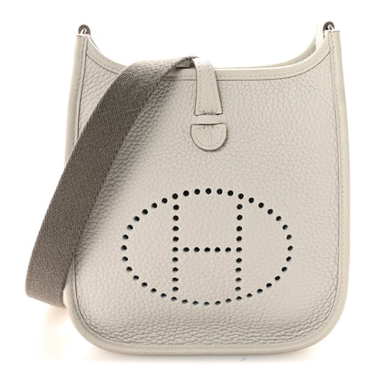 Hermes Taurillon Clemence Amazone Evelyne TPM Gris Perle Etain 1 of 11