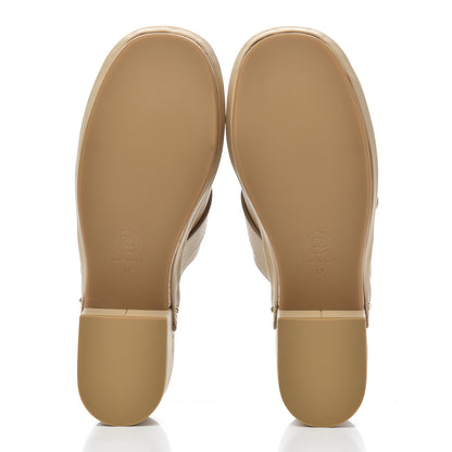 Chanel Calfskin CC Turn Lock Clogs 37 Beige 5 of 12