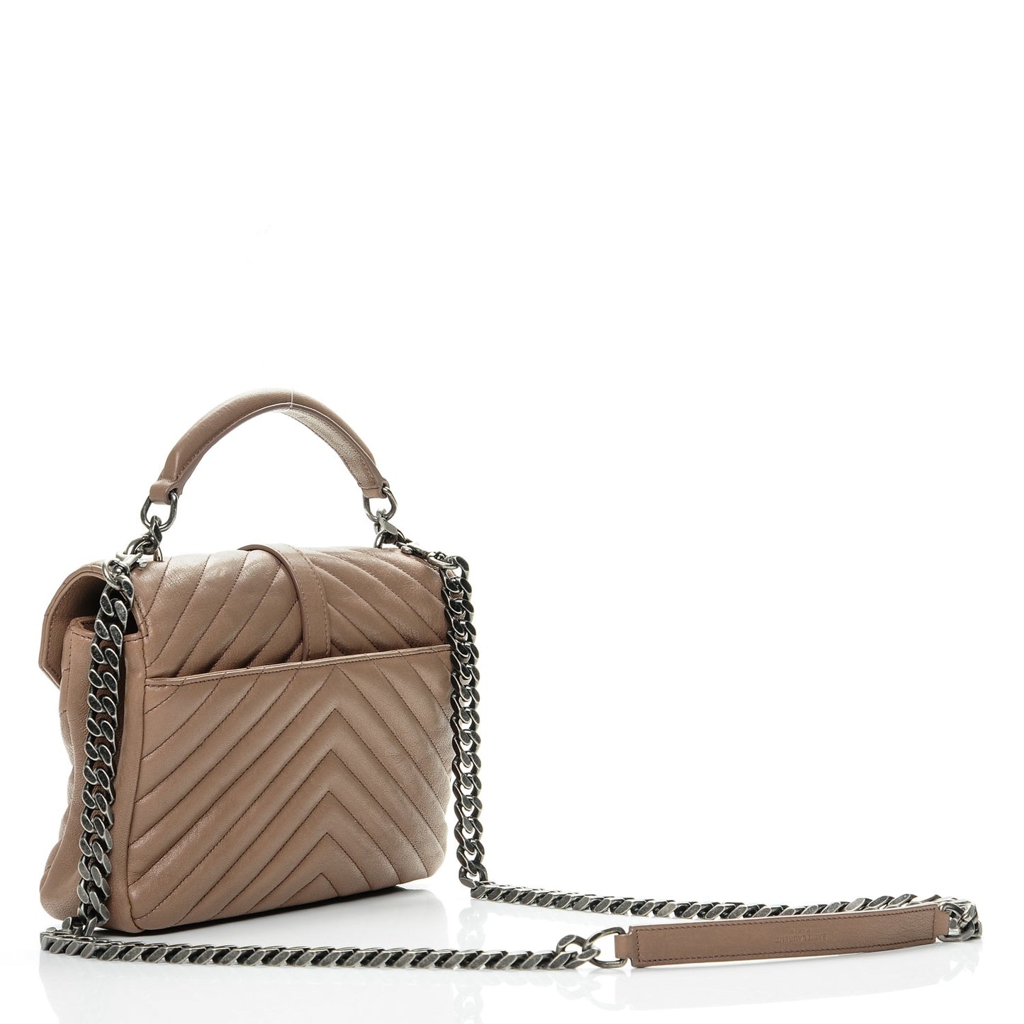 Sheepskin Matelasse Chevron Monogram Medium College Bag Fard