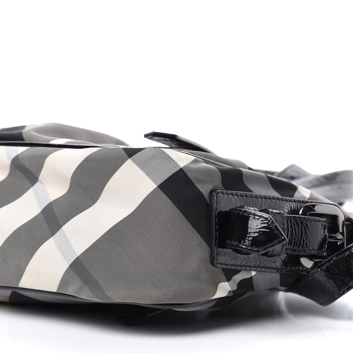 Burberry Nylon Beat Check Shoulder Bag Black 7 of 11