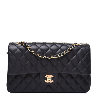 Chanel Lambskin Quilted Medium Double Flap Black 1 of 18