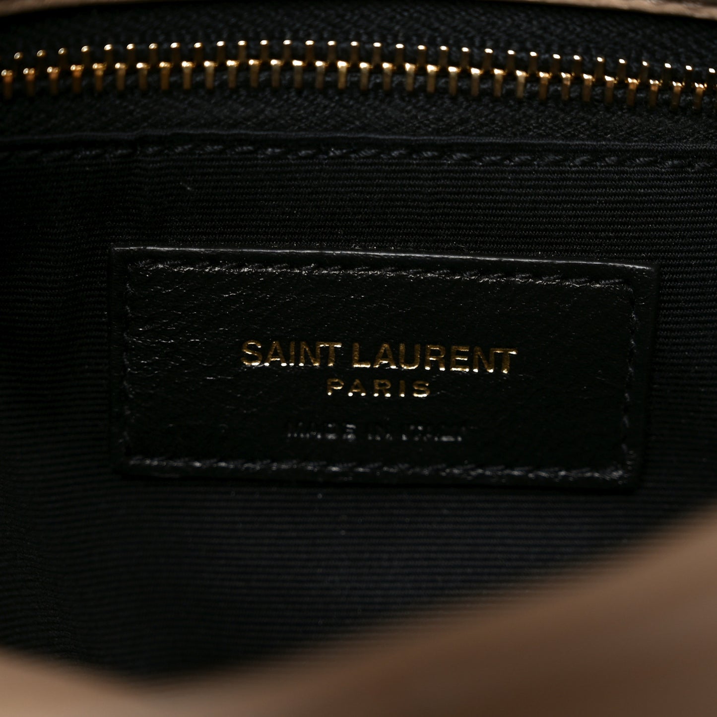 Lambskin Quilted Small Loulou Puffer Monogram Chain Satchel Dark Beige