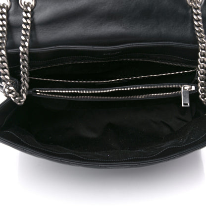Saint Laurent Calfskin Y Quilted Monogram Large Loulou Chain Satchel Black 5 of 17