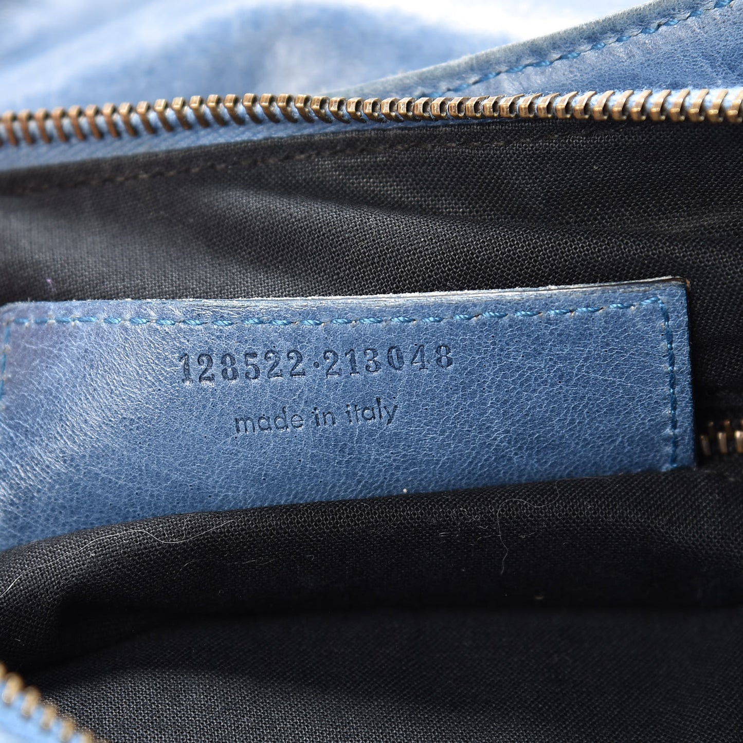 Chevre Classic Hardware Purse Bleu
