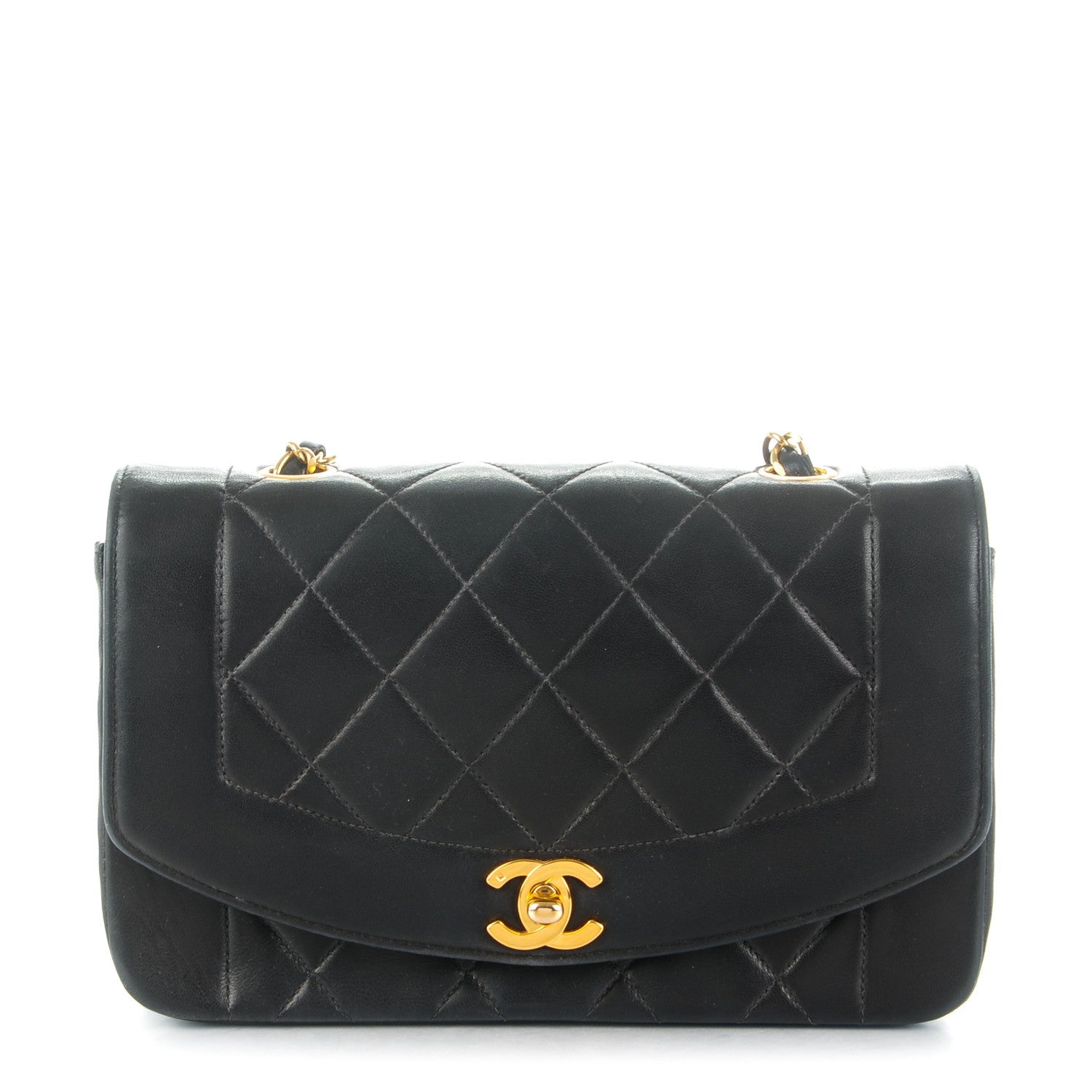 Chanel Lambskin Quilted Small Single Flap Black 1 of 9