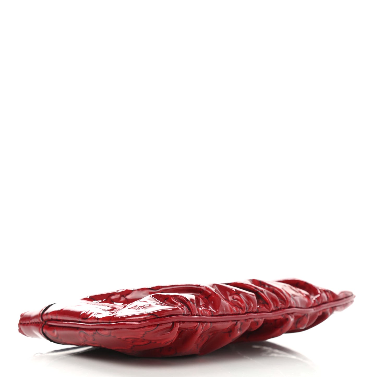 Patent Guccissima Wristlet Pouch Red