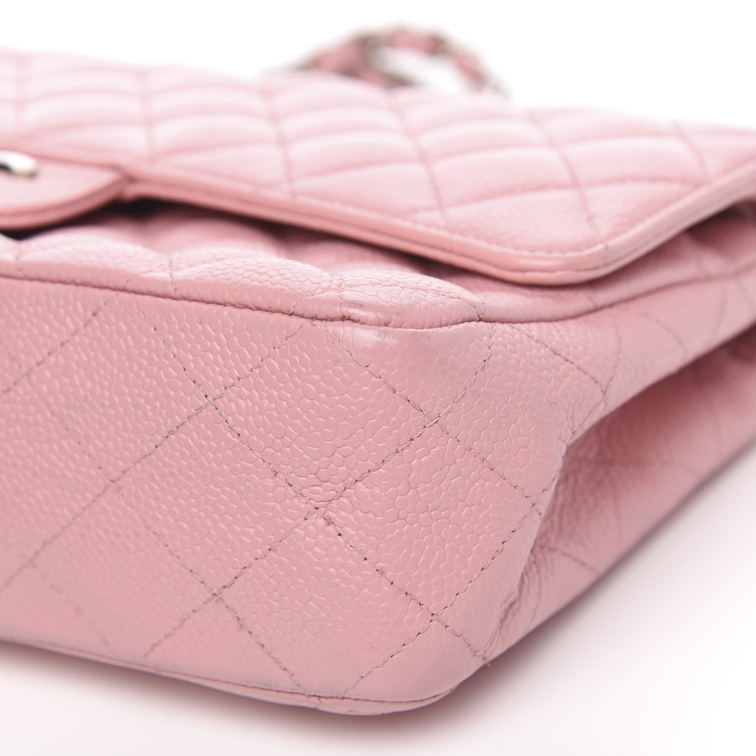 Chanel Caviar Quilted Medium Double Flap Pink 10 of 15