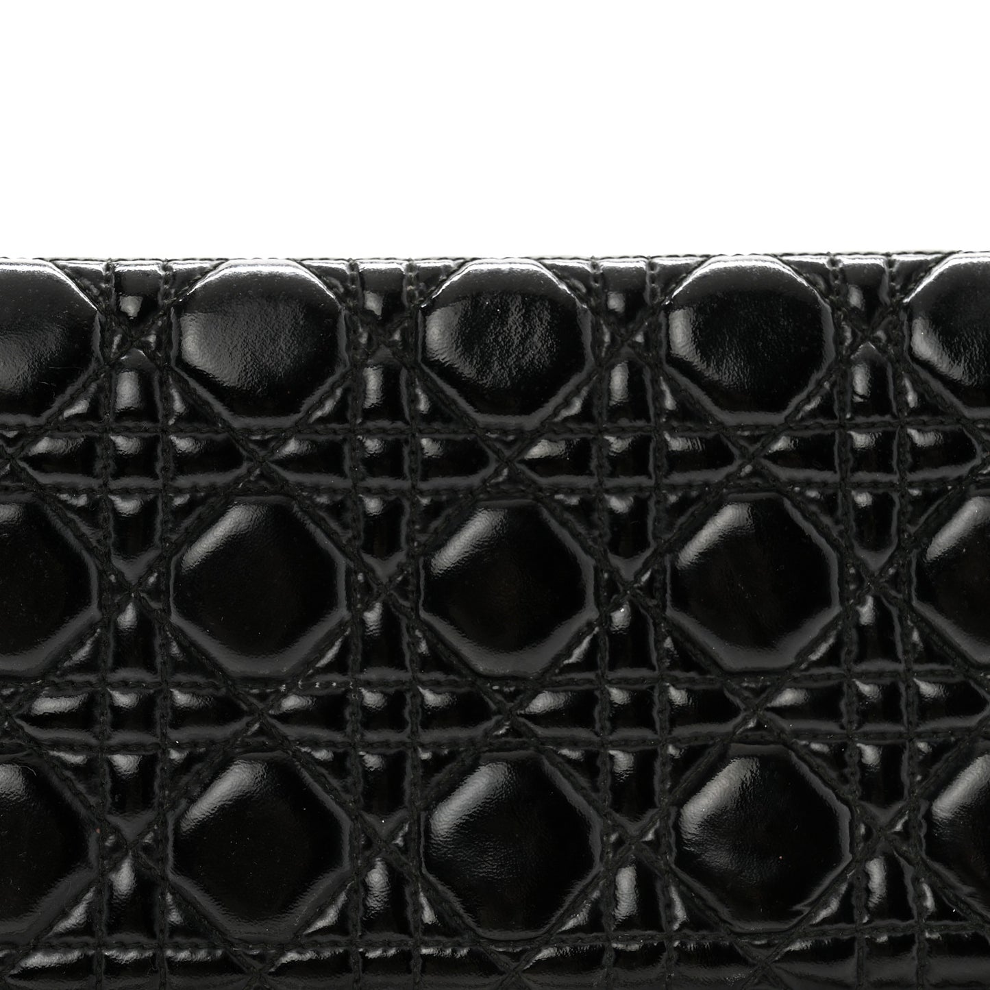 Patent Cannage Lady Dior Convertible Clutch Black