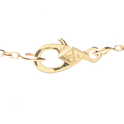 Van Cleef & Arpels 18K Yellow Gold Mother of Pearl Vintage Alhambra Pendant Necklace 4 of 6