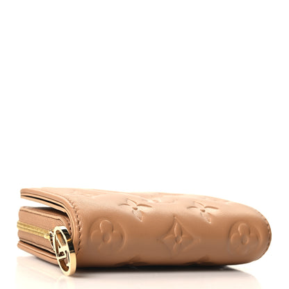Louis Vuitton Lambskin Embossed Monogram Lou Coussin Wallet Camel 4 of 7