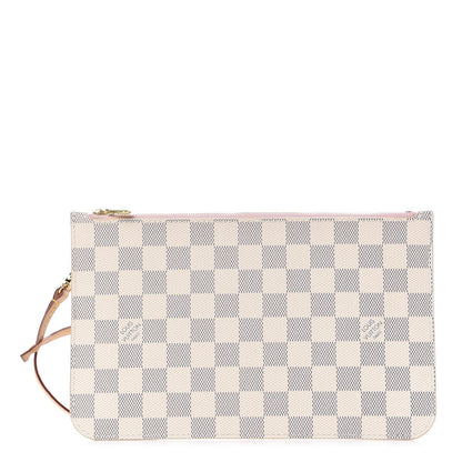 Louis Vuitton Damier Azur Neverfull MM GM Pochette Rose Ballerine 1 of 7