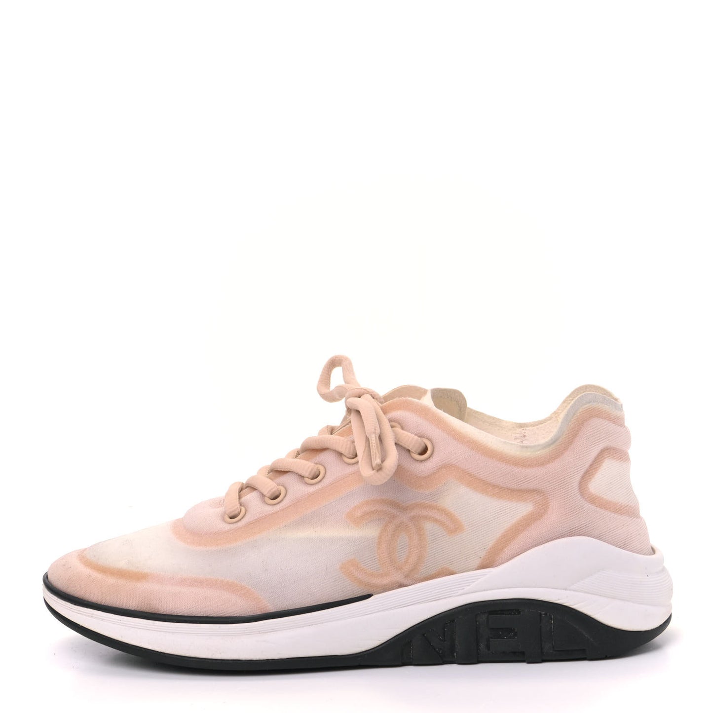 Lycra Fabric CC Sneakers 37.5 White Beige