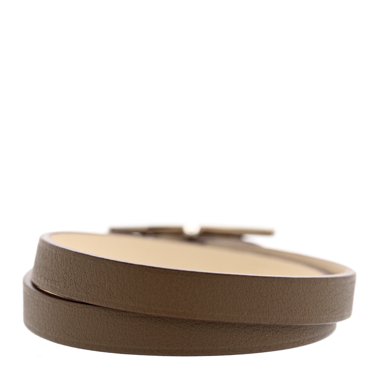 Hermes Swift Behapi Double Tour Reversible Bracelet T2 Etoupe Nata 3 of 7