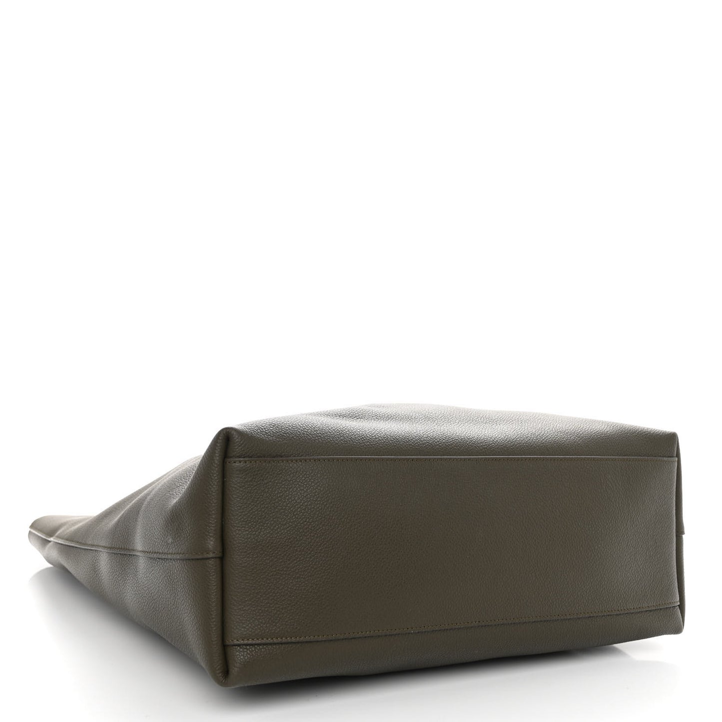 Calfskin Bold Shopping Tote Khaki