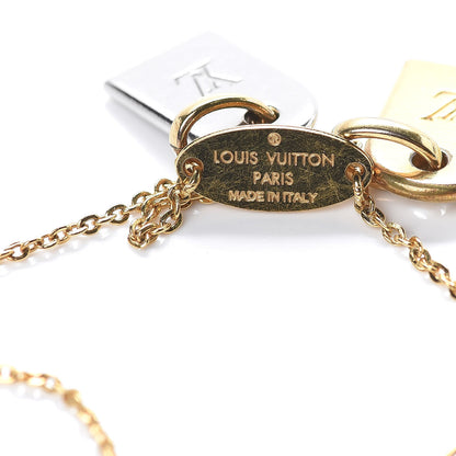 Louis Vuitton Brass Nanogram Bracelet Silver Gold 4 of 5