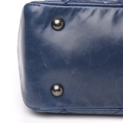 Chanel Aged Calfskin Quilted Coco Supple Hobo Blue 9 of 14