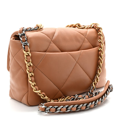 Chanel Lambskin Quilted Medium Chanel 19 Flap Brown 3 of 10