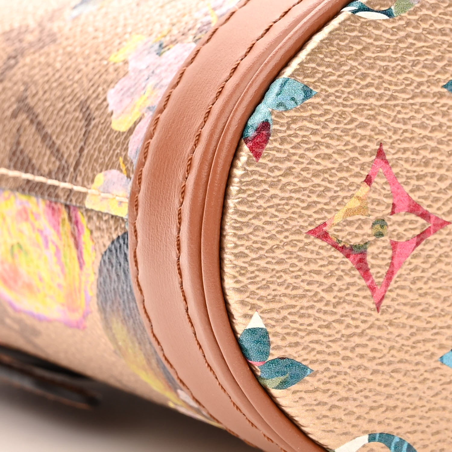 Louis Vuitton Metallic Monogram LV Garden Nano Bucket Bag Gold 9 of 10