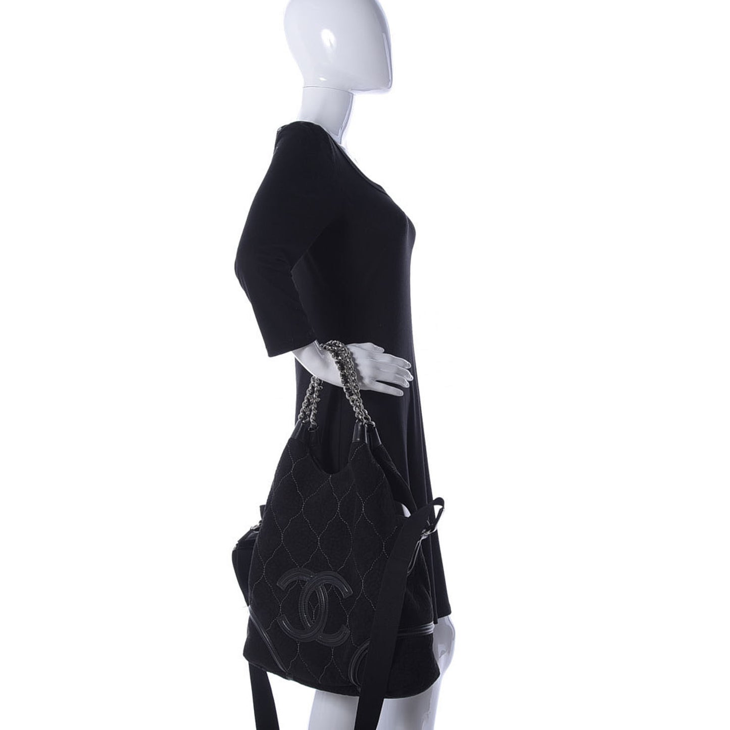 Microsuede Quilted Rodeo Drive Hobo Black