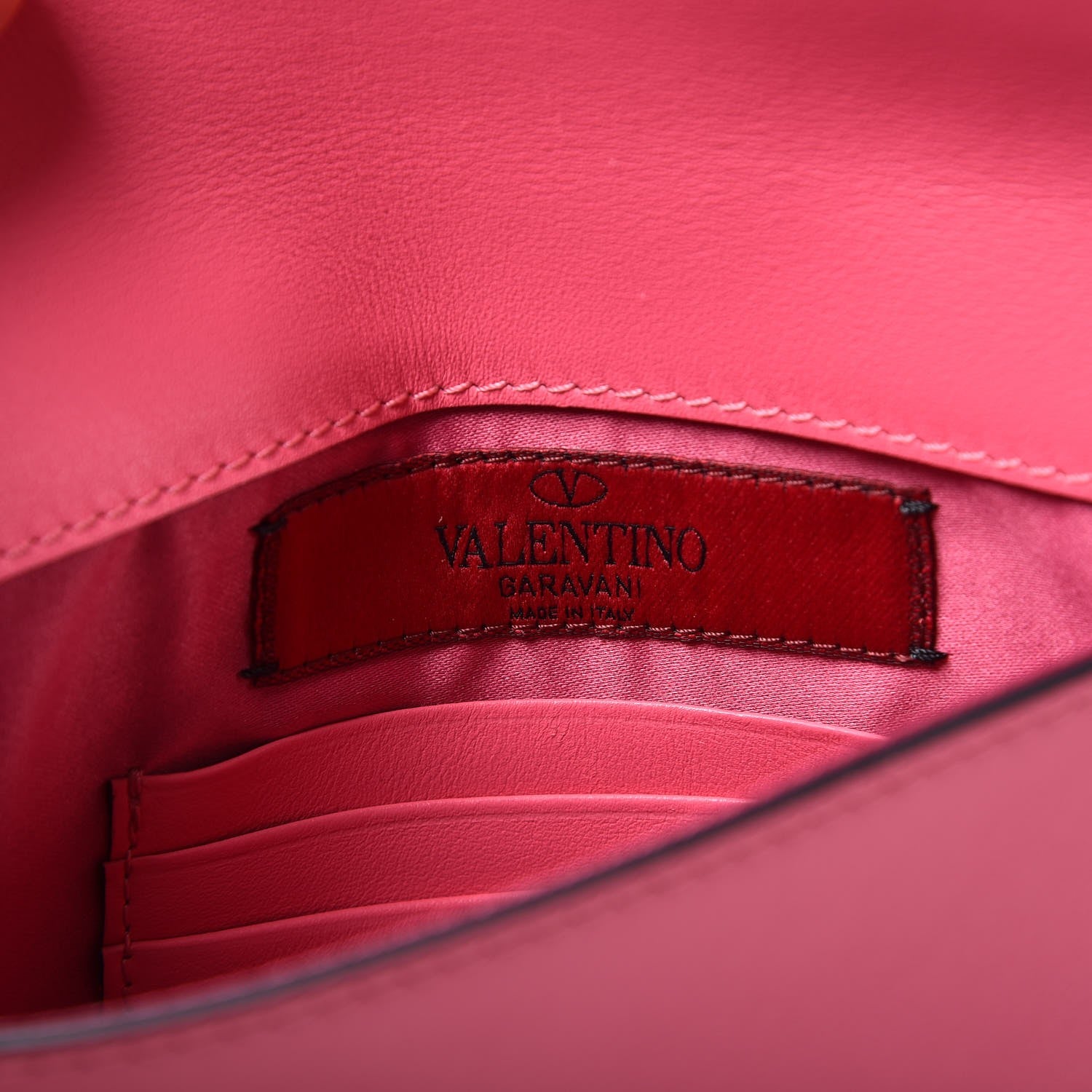 Valentino Garavani Vitello Medium Rockstud Envelope Flat Wristlet Pouch Shadow Pink 6 of 7