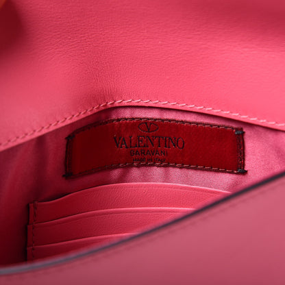 Valentino Garavani Vitello Medium Rockstud Envelope Flat Wristlet Pouch Shadow Pink 6 of 7