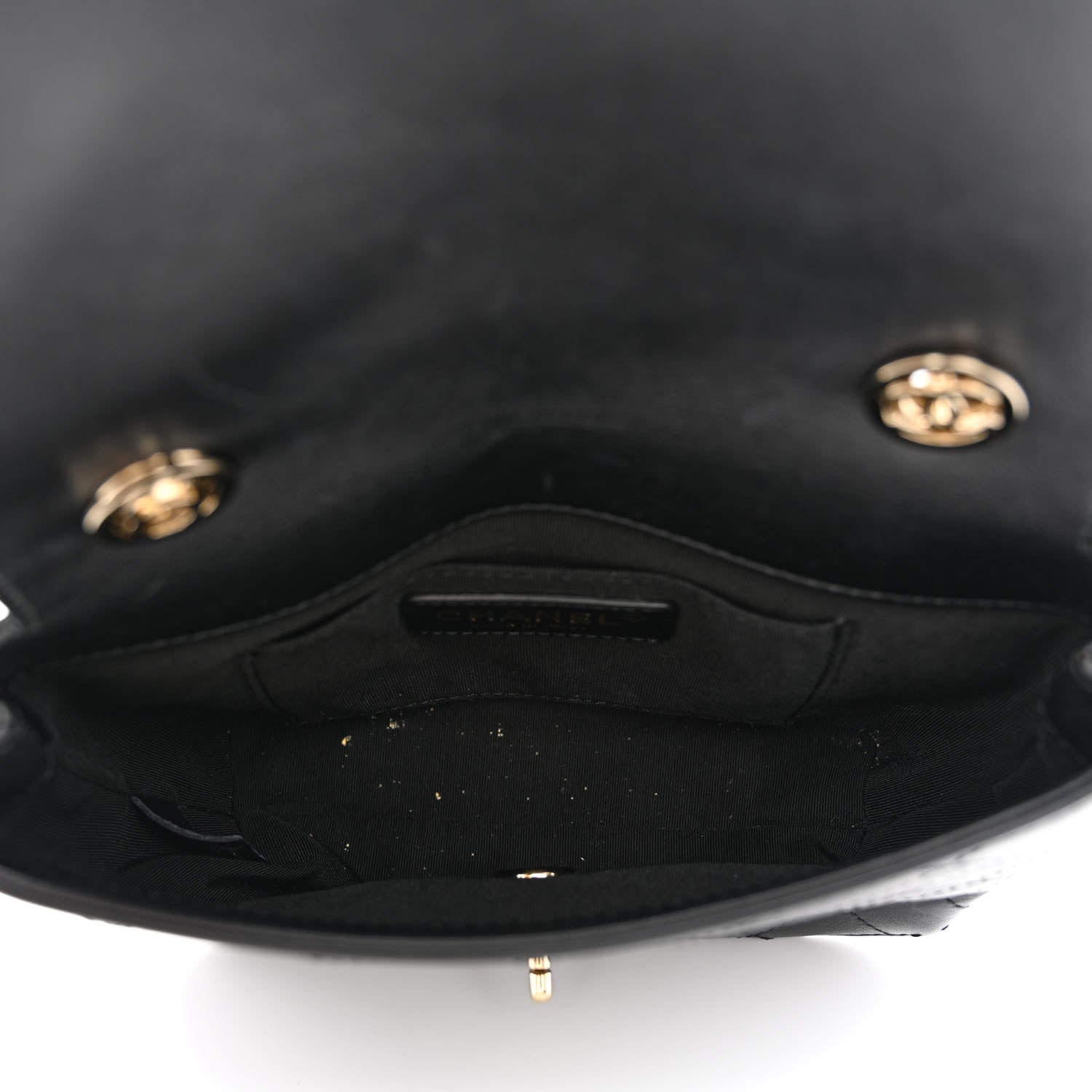Chanel Calfskin Stitched Small Covered CC Flap Bag Black 5 of 12