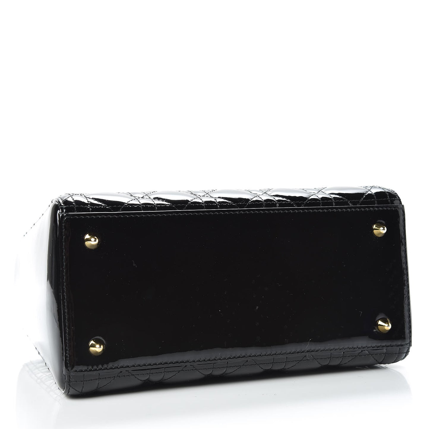 Patent Cannage Medium Lady Dior Black