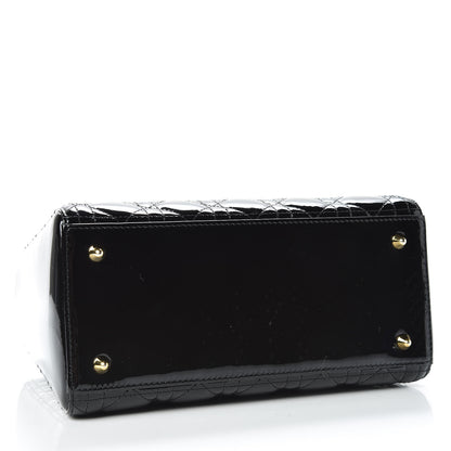 Christian Dior Patent Cannage Medium Lady Dior Black 5 of 10