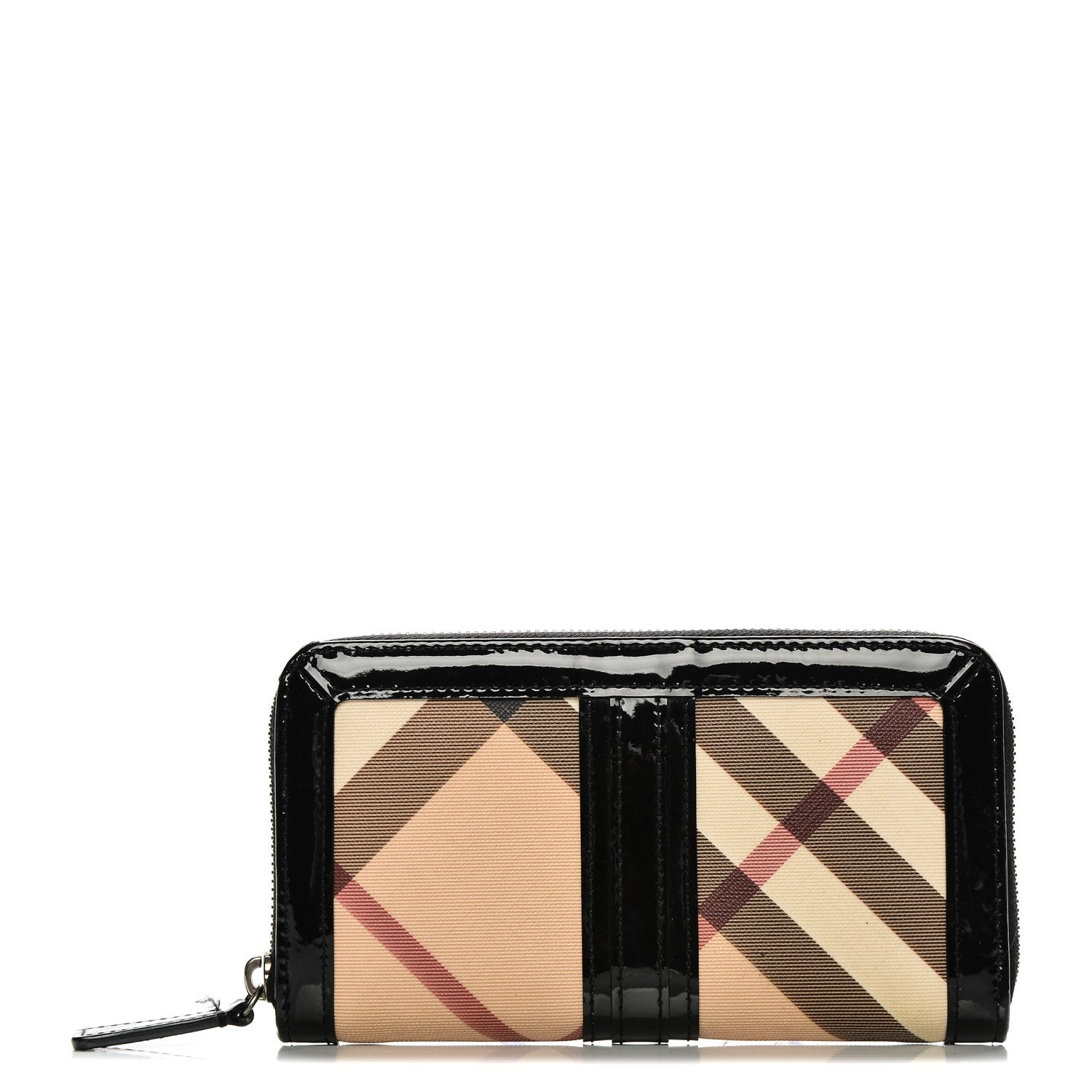 Burberry Supernova Check Large Ziggy Zip Around Wallet Black 1 of 11